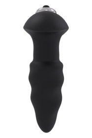 Черная анальная вибровтулка Single Speed Love Arrow Plug - 9,8 см.