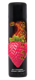 Разогревающий лубрикант Fun Flavors 4-in-1 Sexy Strawberry с ароматом клубники - 89 мл. фото в интим магазине Love Boat