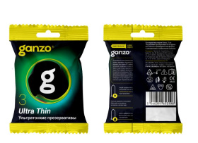 Ультратонкие презервативы Ganzo Ultra thin в мягкой упаковке - 3 шт. фото в интим магазине Love Boat