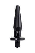 Черная анальная втулка Lacerta с вибрацией - 12,1 см. фото в интим магазине Love Boat