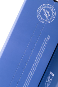 Синий двусторонний стеклянный фаллоимитатор Double Crystal - 19,5 см.