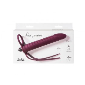 Бордовая вибронасадка для двойного проникновения Rori - 17 см.