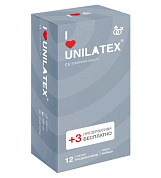 Презервативы с рёбрами Unilatex Ribbed - 12 шт. + 3 шт. в подарок фото в интим магазине Love Boat