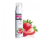 Массажная хрустящая пенка Tickle My Body Strawberry с ароматом клубники - 150 мл. фото в интим магазине Love Boat