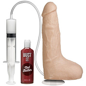 Телесный фаллоимитатор с имитацией семяизвержения Bust It Squirting Realistic Cock - 23,36 см. фото в интим магазине Love Boat