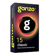 Классические презервативы с обильной смазкой Ganzo Classic - 15 шт. фото в интим магазине Love Boat