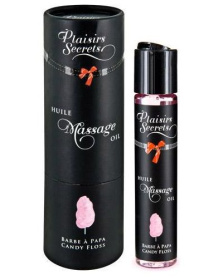 Массажное масло с ароматом сладкой ваты Huile de Massage Gourmande Barbe à Papa - 59 мл. фото в интим магазине Love Boat