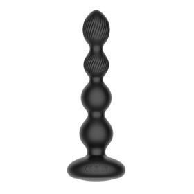 Черная анальная виброёлочка Nexus Tornado Beaded Probe Large с функцией вращения фото в интим магазине Love Boat