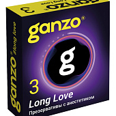 Презервативы с анестетиком для продления удовольствия Ganzo Long Love - 3 шт.