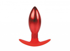 Каплевидная анальная втулка красного цвета - 10,6 см. фото в интим магазине Love Boat