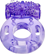 Фиолетовое эрекционное кольцо с вибрацией Ring Elastic Heart фото в интим магазине Love Boat