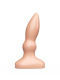 Телесный анальный плаг с каплевидным кончиком - 10 см.