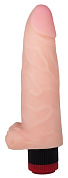 Реалистичный вибратор с небольшой мошонкой - 20,2 см. фото в интим магазине Love Boat