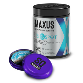 Гладкие презервативы Maxus G spot с двойной спиралью - 15 шт.