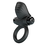 Черное эрекционное кольцо с вибрацией Adrien фото в интим магазине Love Boat