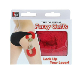 Металлические наручники с красной меховой опушкой Metal Handcuffs With Plush