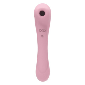 Нежно-розовый двусторонний стимулятор Daisy Massager - 20,2 см.