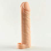 Телесная насадка Okoto с втулкой - 16 см. фото в интим магазине Love Boat