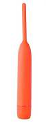 Оранжевый вибромассажер из силикона Delight - 18,5 см. фото в интим магазине Love Boat