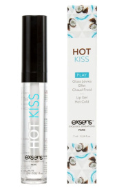 Блеск для губ Hot Kiss Coconut с ароматом кокоса - 7 мл. фото в интим магазине Love Boat