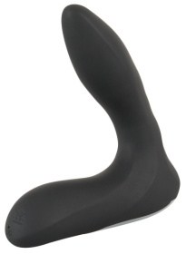 Черная анальная втулка с вибрацией и функцией расширения Inflatable Vibrating Prostate Plug фото в интим магазине Love Boat