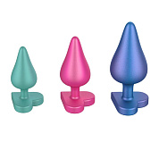 Набор из 3 анальных пробок Romp Luster фото в интим магазине Love Boat