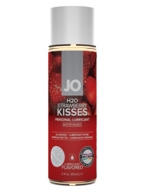 Лубрикант на водной основе с ароматом клубники JO Flavored Strawberry Kisses - 60 мл. фото в интим магазине Love Boat