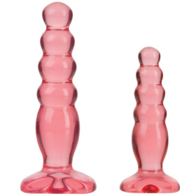 Набор из двух розовых анальных втулок Crystal Jellies Anal Trainer Kit фото в интим магазине Love Boat