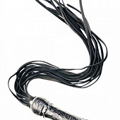 Черная плеть с рукоятью-фаллосом - 74 см.