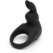 Черное эрекционное виброкольцо Happy Rabbit Rechargeable Rabbit Cock Ring фото в интим магазине Love Boat