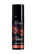 Разогревающий гель для массажа ORGIE Sexy Vibe Hot с эффектом вибрации - 15 мл. фото в интим магазине Love Boat