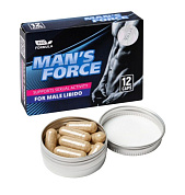 Пищевой концентрат для мужчин MANS FORCE  - 12 капсул фото в интим магазине Love Boat