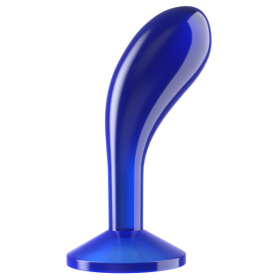Синяя анальная втулка Flawless Clear Prostate Plug 6.0 - 15 см. фото в интим магазине Love Boat