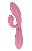 Розовый вибратор-кролик Indeep Juna - 21,5 см. фото в интим магазине Love Boat