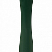 Зеленый гибкий силиконовый вибратор - 20,5 см.