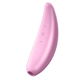 Розовый вакуум-волновой стимулятор Satisfyer Curvy 3+ фото в интим магазине Love Boat