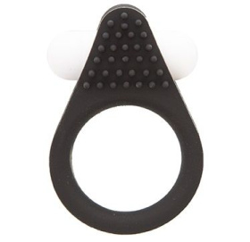 Чёрное эрекционное кольцо LIT-UP SILICONE STIMU RING 1 BLACK фото в интим магазине Love Boat
