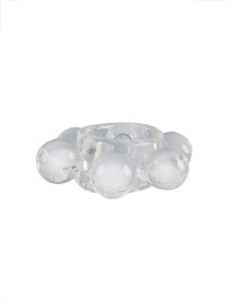 Прозрачное эрекционное кольцо с 6 стимулирующими шариками