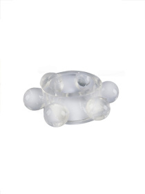 Прозрачное эластичное эрекционное кольцо с 6 шариками