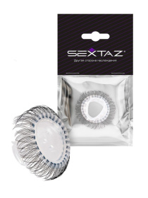 Эластичное эрекционное кольцо с длинными черными «ресничками» фото в интим магазине Love Boat