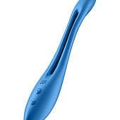 Синий многофункциональный вибратор для пар Satisfyer Elastic Game