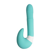 Бирюзовый вибростимулятор зоны G 2-в-1 фото в секс шопе Love Boat