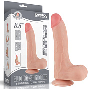 Телесный фаллоимитатор 8.5 Sliding Skin Dual Layer Dong - 22 см. фото в интим магазине Love Boat