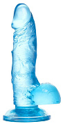 Голубой реалистичный фаллоимитатор Indy - 15,8 см. фото в интим магазине Love Boat