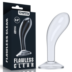 Прозрачный стимулятор простаты Flawless Clear Prostate Plug - 15 см. фото в интим магазине Love Boat