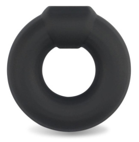 Черное эрекционное кольцо Ultra Soft Platinum Cure Silicone Cockring фото в интим магазине Love Boat