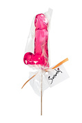 Розовый леденец в форме пениса со вкусом бабл-гам фото в интим магазине Love Boat