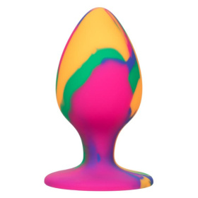 Яркая анальная пробка Cheeky Large Tie-Dye Plug - 9 см. фото в интим магазине Love Boat