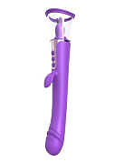 Фиолетовый двусторонний вибростимулятор Esther - 26,5 см. фото в интим магазине Love Boat