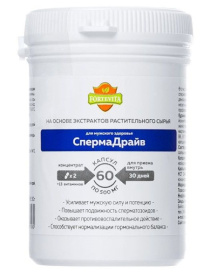 Таблетки для мужчин ForteVita «Спермадрайв» - 60 капсул (500 мг) фото в интим магазине Love Boat
